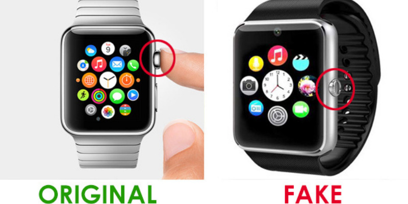 Fake apple watch vs real